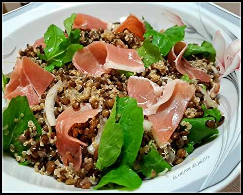 Salade de lentilles à la roquette et au quinoa