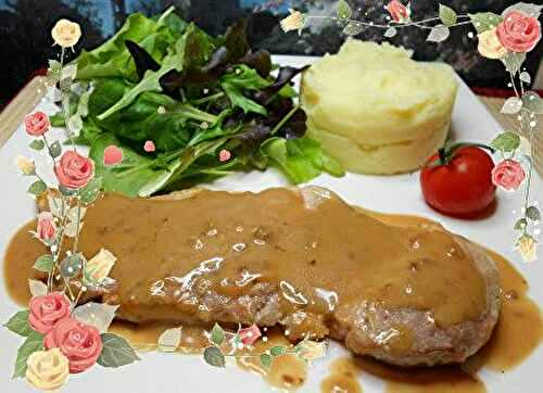 Escalope de porc, sauce aux morilles