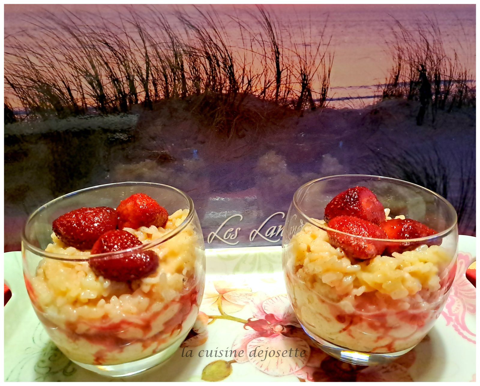 Riz au lait au micro minute et sa compotée de fraises