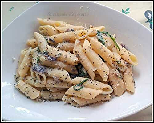 Penne regate, oignon, roquette et graines de chia /autour d'un ingrédient #110