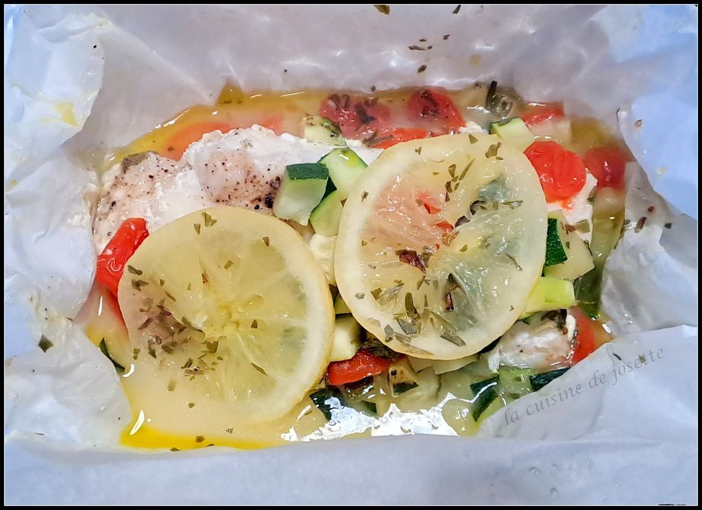Dos de loup en papillote