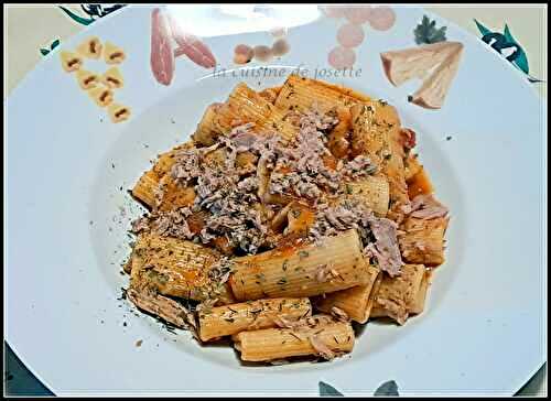  One pot pasta tomate et thon / autour d'un ingredient#120