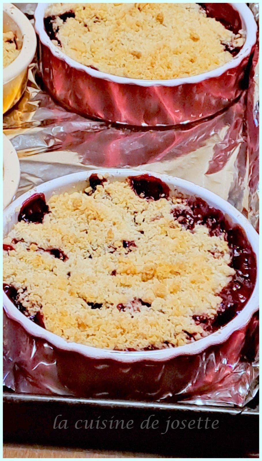 Crumble aux prunes rouges/ autour d'un ingredient #126