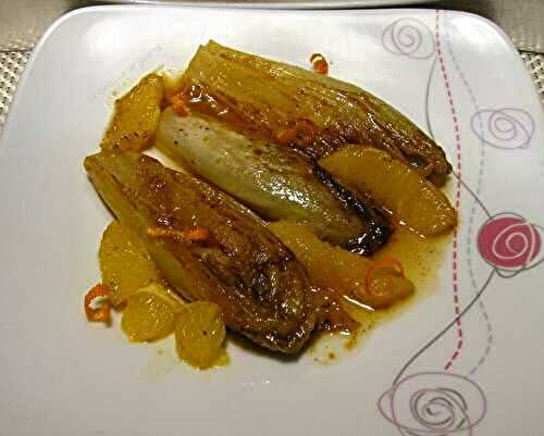 Endives braisées et caramélisés à l'orange