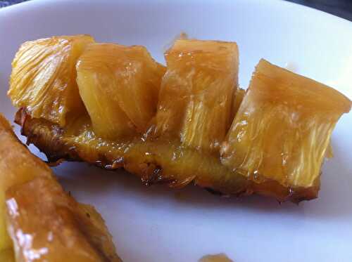 Ananas rôtis au sirop d'érable - la cuisine de juju