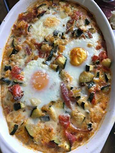 Gratin de légumes façon oeuf cocotte