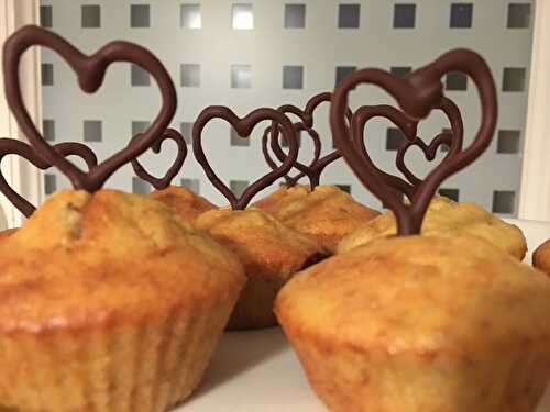 Muffins banane coeur nutella - la cuisine de juju