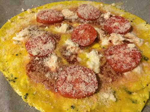 Omelette pizza aux tomates