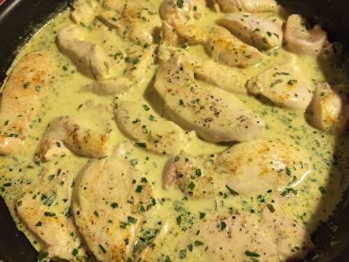 Poulet à la crème et au curry