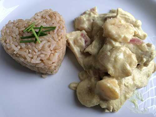 Poulet coco/bananes au curry Bataille Food#15