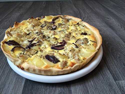 Quiche amandine au colin et basilic