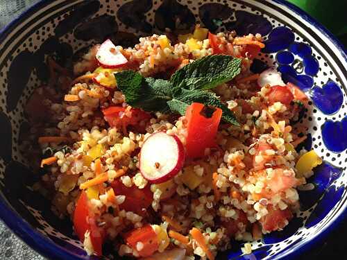 Taboulé de quinoa et légumes croquants - la cuisine de juju
