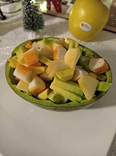 Avocat/surimi/pommes