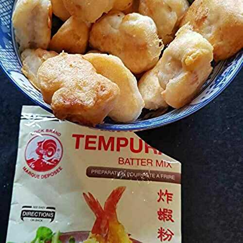 Beignets de poulet avec préparation tempura