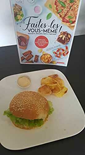 Burger et chips maison