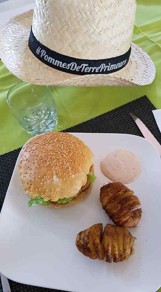 Burger pomme de terre torsadés