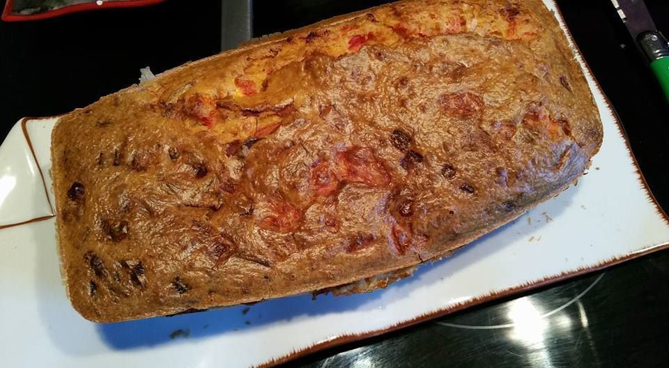 Cake jambon, tomates