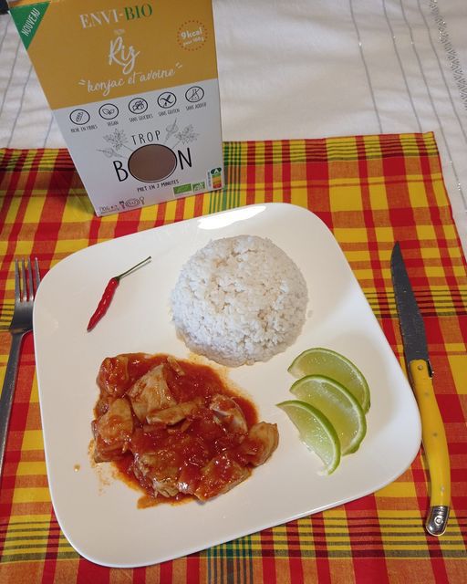 Cari de poisson et riz 🍚 konjac/ avoine de mon partenaire All My Keto