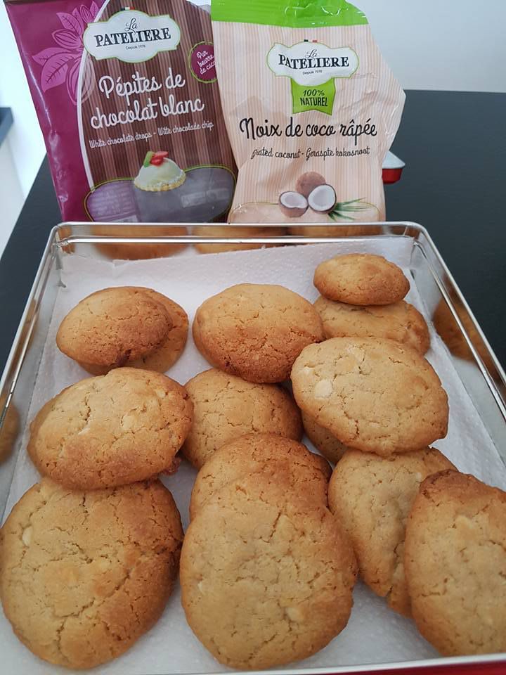 Cookies chocolat blanc noix de coco