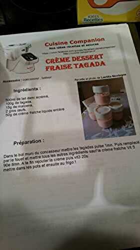 Creme dessert tagada