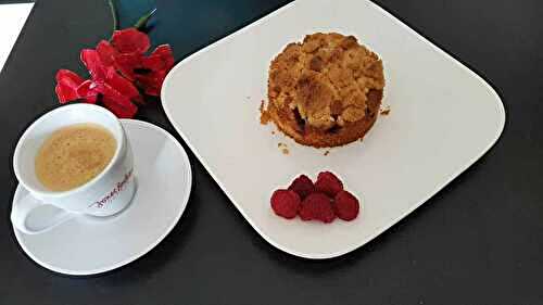 Crumble cake framboise "café jones brothers coffee"