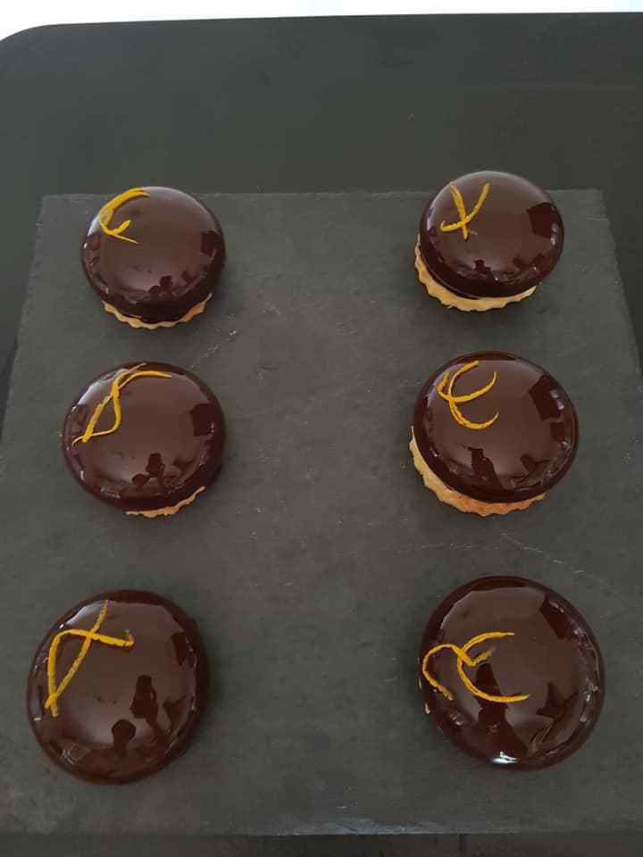 Entremet chocolat/ mandarine