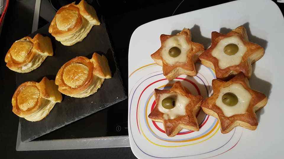 Feuilletés en forme de poisson et étoile