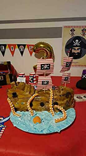 Gâteau bateau de pirate