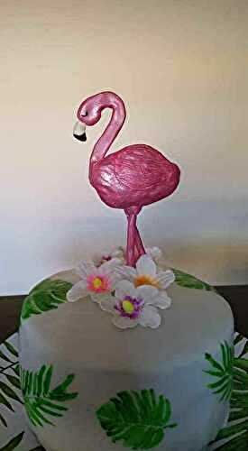 Gâteau tropical / flamant rose