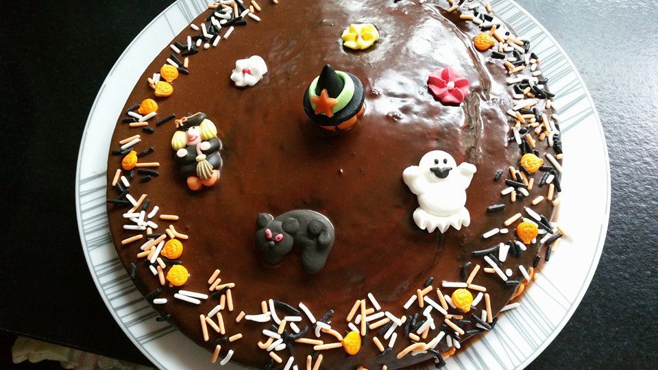 Gâteau zebré halloween