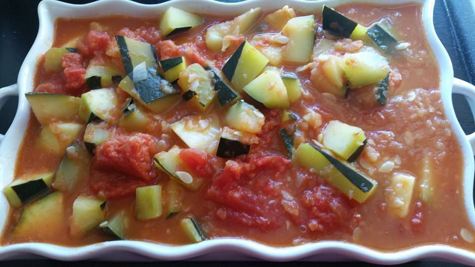 Gratin de courgette tomate