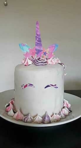 Licorne cake (rainbow cake)