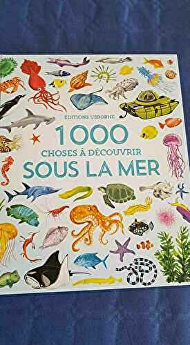 Livres Usborne 1000 choses a découvrir sous la mer