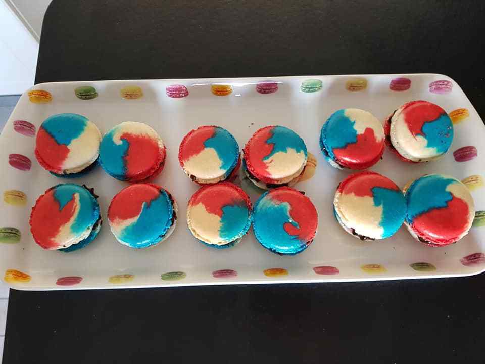 Macarons bleu, blanc , rouge