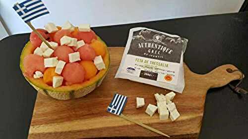 Melon, pastèque et feta