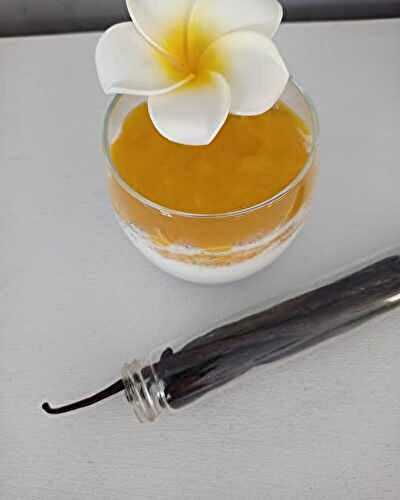 Panacotta vanille mangue