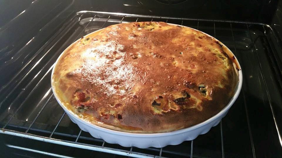 Quiche courgette, tomate