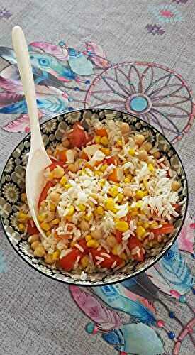 Salade de riz ( pois chiches oriental panda)