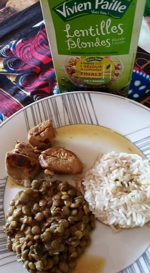 Sauté de veau avec lentille de mon partenaire vivien paille