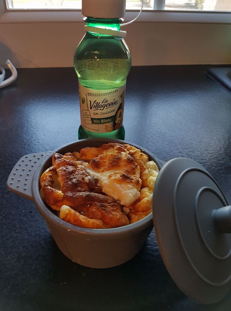 Soufflé fromage/ vin blanc