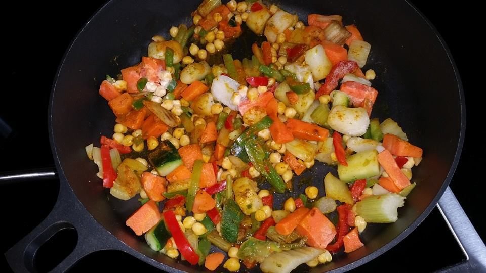 Tajine de boulette avec ses legumes de couscous