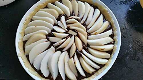 Tarte amandine chocolat poire