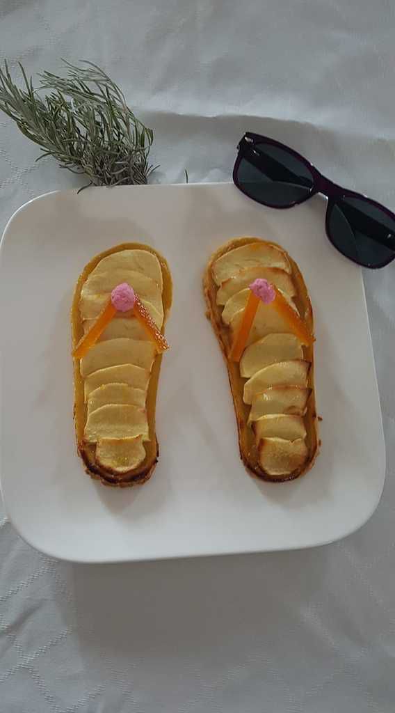 Tartelette aux pommes "tongs"