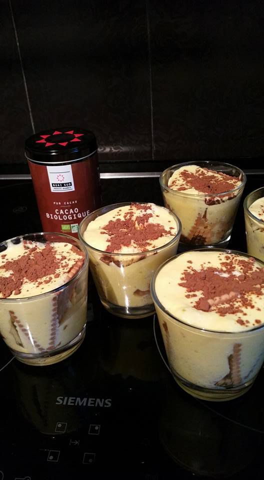 Tiramisu avec cacao de mon partenaire histoire de gout