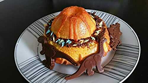 Volcan et dino en chocolat