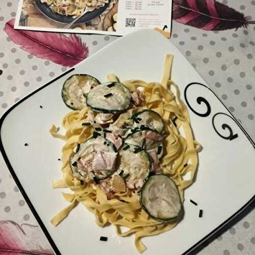 Tagliatelles aux courgettes/jambon