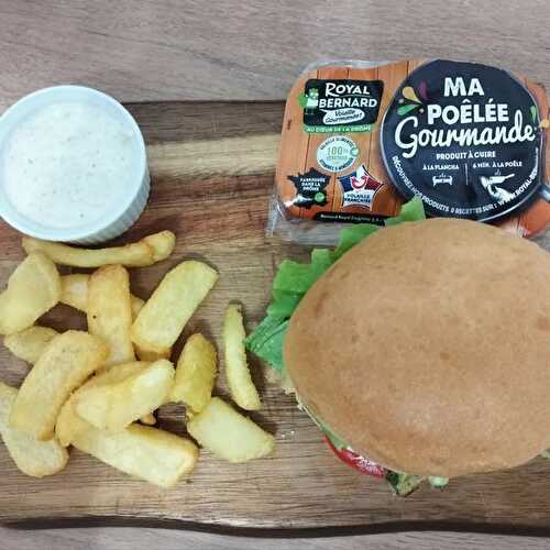 Burger poulet mariné ails des ours/ cumin Royal Bernard