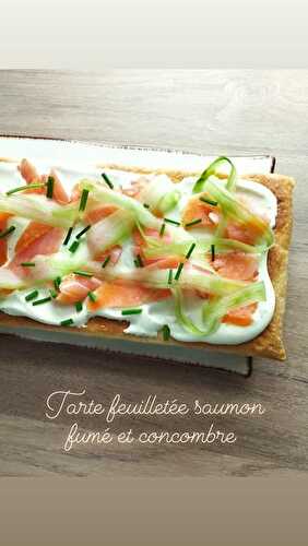 Tarte saumon fumé/concombre