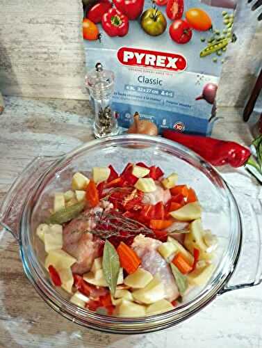 Cocotte en verre pyrex 