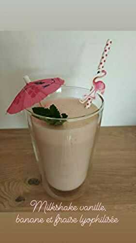 Milkshake vanille,banane et fraise lyophilisée izilyo